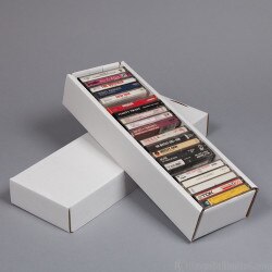 White Corrugated Cardboard Audio Ca